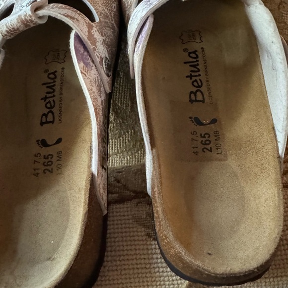 Birkenstock Betula Woman’s Lace Floral Pattern Clogs Size 41 - Picture 4 of 9